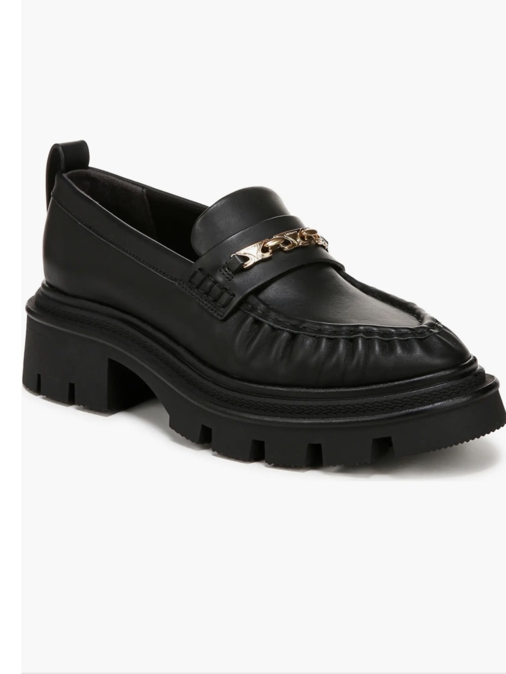 Sam Edelman Pierre Black Lug Sole Loafers